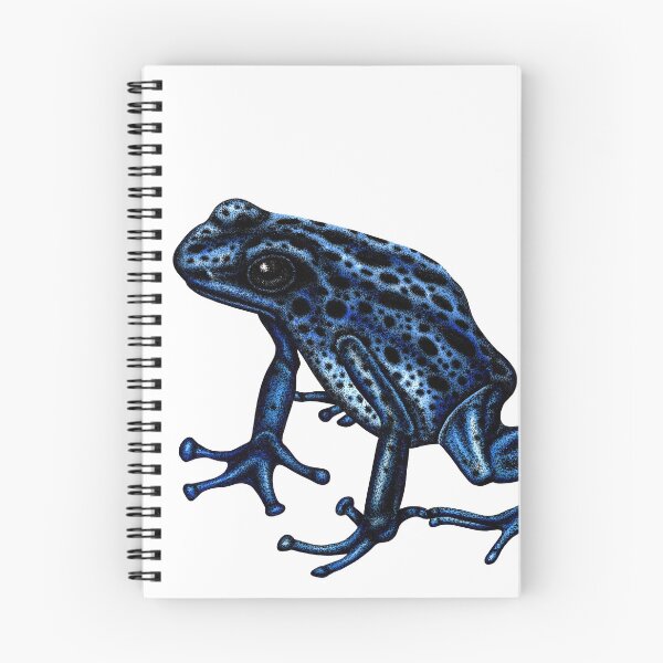 Item preview, Blue poison dart frog illustration designed and sold by LorenDowding.