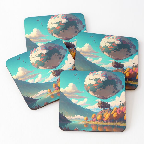 Item preview, Balloon Adventure Fantasy Landscape Art 02 - Colorful Cartoon Travel designed and sold by Sunchaser World.