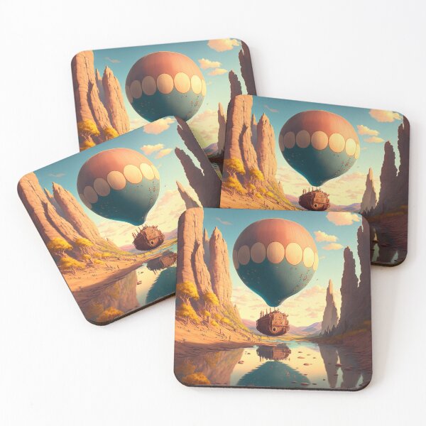 Item preview, Balloon Adventure Fantasy Landscape Art 03 - Colorful Cartoon Travel designed and sold by Sunchaser World.
