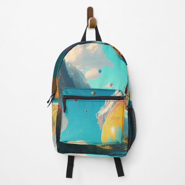 Item preview, Balloon Adventure Fantasy Landscape Art 04 - Colorful Cartoon Travel designed and sold by Sunchaser World.
