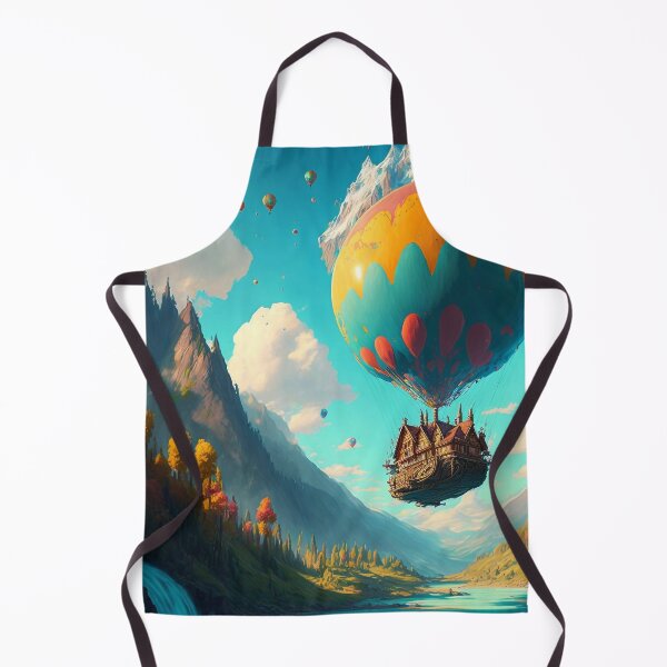 Item preview, Balloon Adventure Fantasy Landscape Art 04 - Colorful Cartoon Travel designed and sold by Sunchaser World.