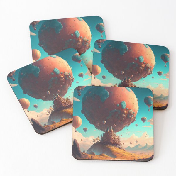 Item preview, Balloon Adventure Fantasy Landscape Art 05 - Colorful Cartoon Travel designed and sold by Sunchaser World.