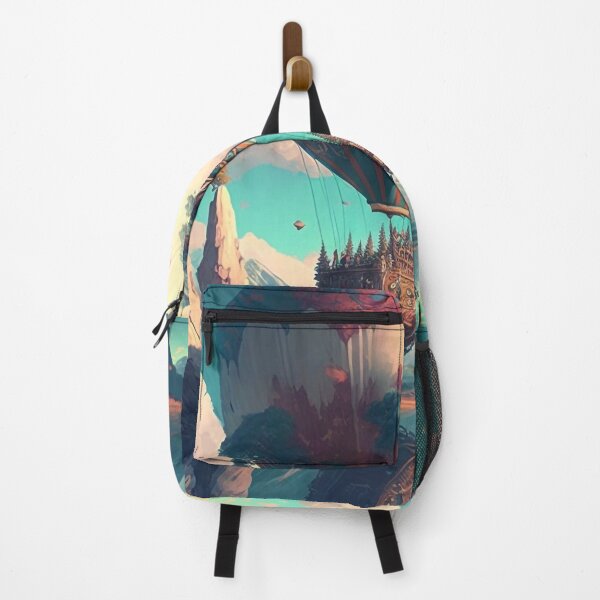 Item preview, Balloon Adventure Fantasy Landscape Art 06 - Colorful Cartoon Travel designed and sold by Sunchaser World.