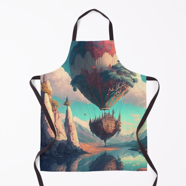 Item preview, Balloon Adventure Fantasy Landscape Art 06 - Colorful Cartoon Travel designed and sold by Sunchaser World.