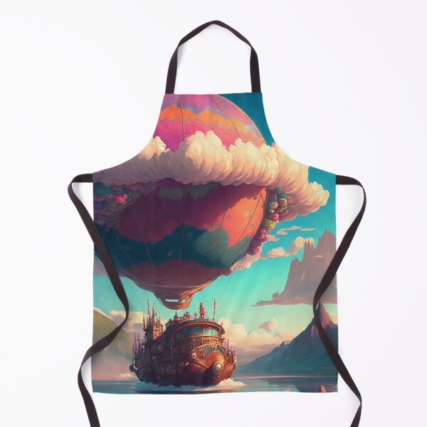 Item preview, Balloon Adventure Fantasy Landscape Art 08 - Colorful Cartoon Travel designed and sold by Sunchaser World.
