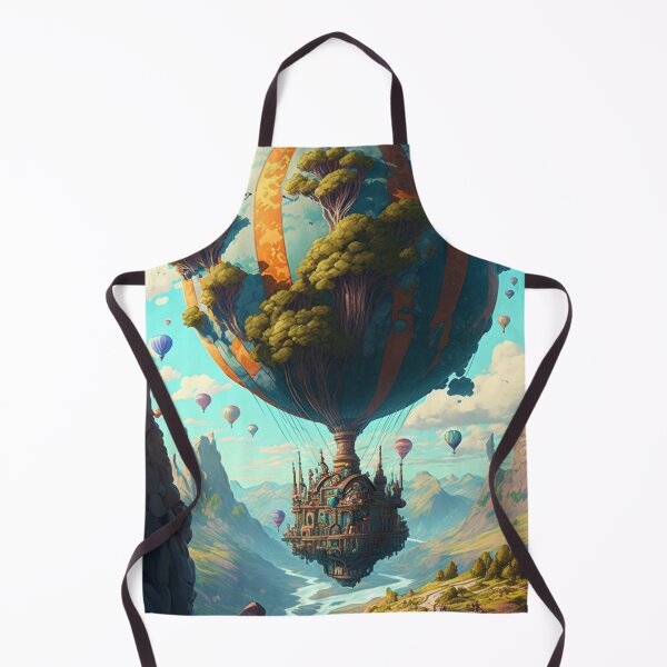 Item preview, Balloon Adventure Fantasy Landscape Art 09 - Colorful Cartoon Travel designed and sold by Sunchaser World.