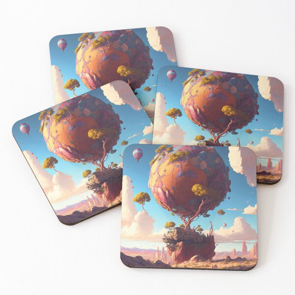Item preview, Balloon Adventure Fantasy Landscape Art 10 - Colorful Cartoon Travel designed and sold by Sunchaser World.