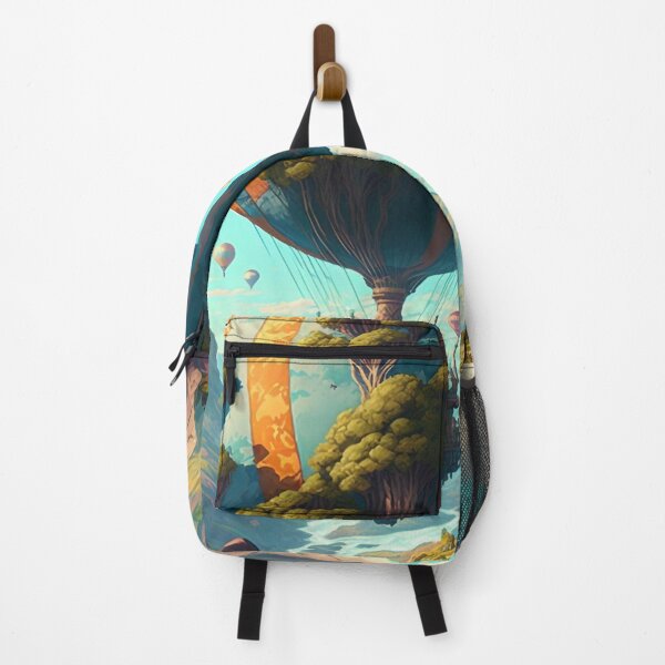 Item preview, Balloon Adventure Fantasy Landscape Art 09 - Colorful Cartoon Travel designed and sold by Sunchaser World.