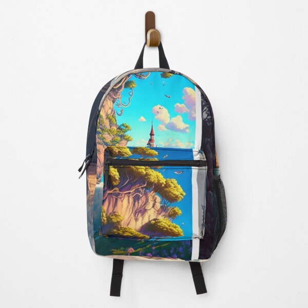 Item preview, Balloon Adventure Fantasy Landscape Art 11 - Colorful Cartoon Travel designed and sold by Sunchaser World.