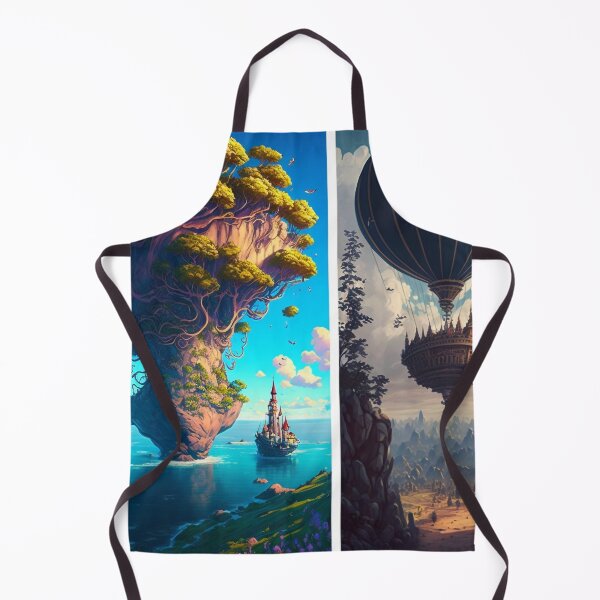 Item preview, Balloon Adventure Fantasy Landscape Art 11 - Colorful Cartoon Travel designed and sold by Sunchaser World.