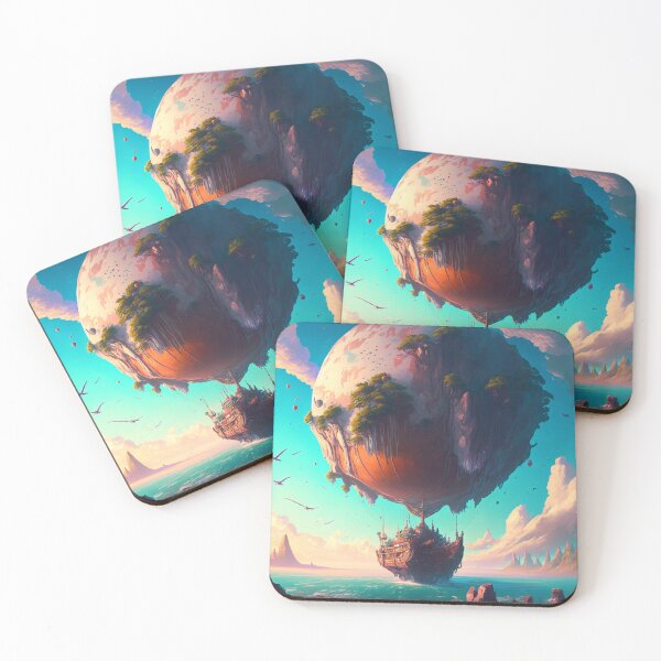 Item preview, Balloon Adventure Fantasy Landscape Art 12 - Colorful Cartoon Travel designed and sold by Sunchaser World.