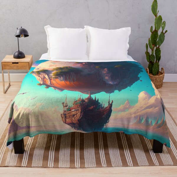 Item preview, Balloon Adventure Fantasy Landscape Art 12 - Colorful Cartoon Travel designed and sold by Sunchaser World.