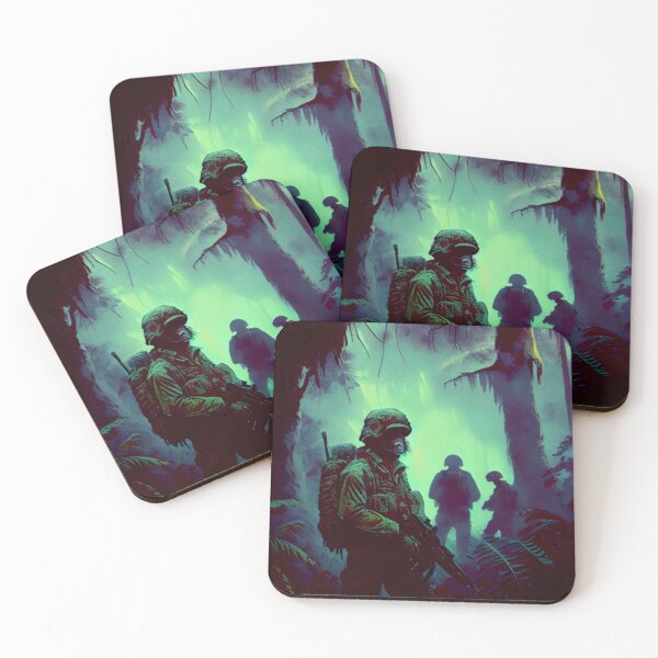Item preview, American soldiers in a gunfight the jungles of Vietnam designed and sold by MachineMadeArt.