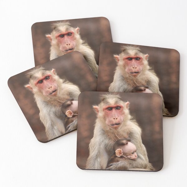 Item preview, Bonnet Macaque with Baby. designed and sold by VgBingi.