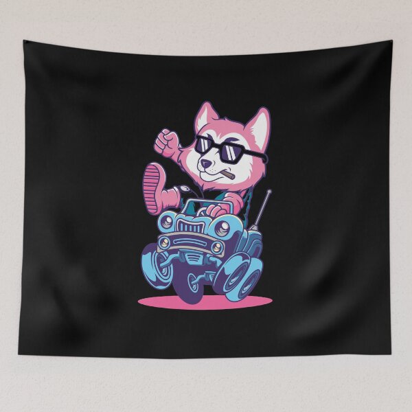 Item preview, Funny Car Racer Fox Cartoon Graphic Cool Design Streetwear designed and sold by PECCATOR.