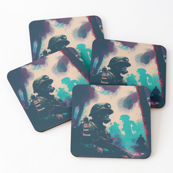 Item preview, American soldiers in a gunfight the jungles of Vietnam designed and sold by MachineMadeArt.