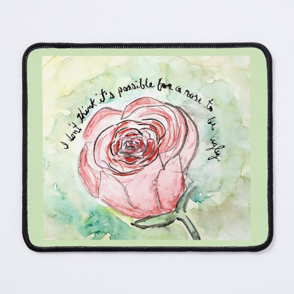 Item preview, Etegami Watercolor Red Rose designed and sold by EtegamiJourney.