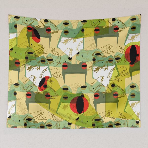 Item preview, Funky Frogs on Frogs (Surface Pattern Design) designed and sold by MindCereal.