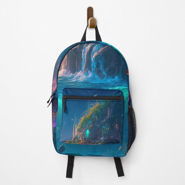 Artikelvorschau, Fantasy Water World Seascape Art 01 - Bunte Cartoon-Reise entworfen und verkauft von Sunchaser World.