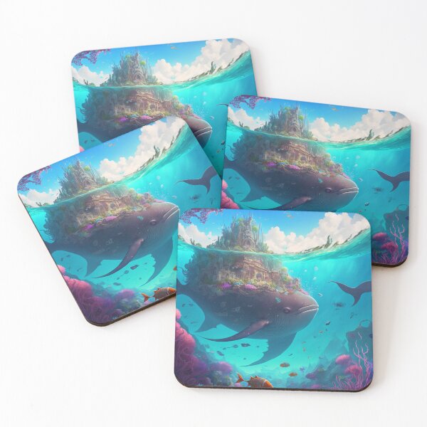 Artikelvorschau, Fantasy Water World Seascape Art 05 - Bunte Cartoon-Reise entworfen und verkauft von Sunchaser World.