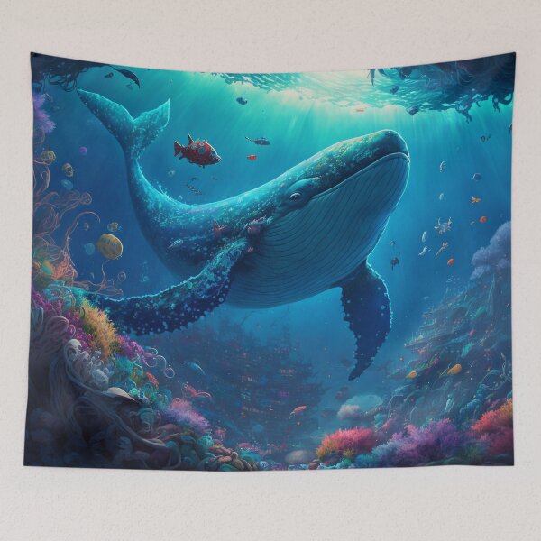 Artikelvorschau, Fantasy Water World Seascape Art 04 - Bunte Cartoon-Reise entworfen und verkauft von Sunchaser World.