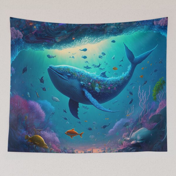Artikelvorschau, Fantasy Water World Seascape Art 06 - Bunte Cartoon-Reise entworfen und verkauft von Sunchaser World.