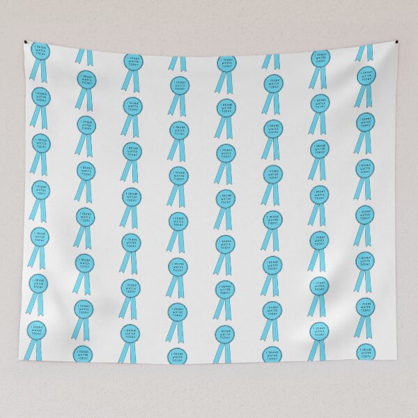 Item preview, I Drank Water Today Ribbon - Blue designed and sold by cute-tulip.