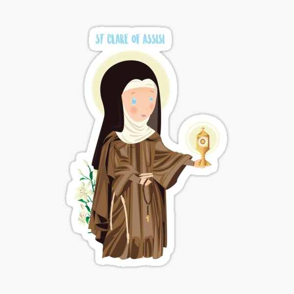 Santa Clara de Asís Pegatina