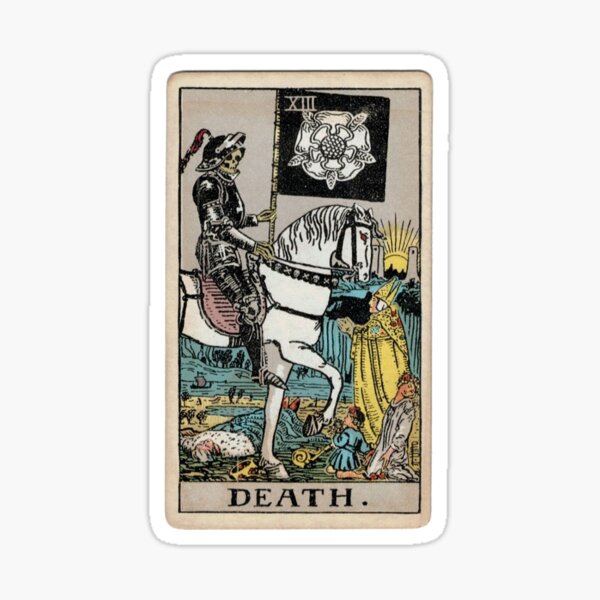 10pcs Tarot Card Stickers Decal Vinyl Occult Sword King Queen Love Death 