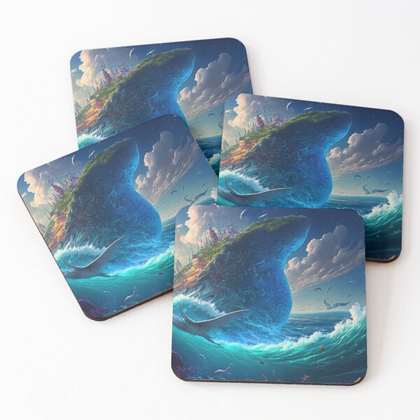 Artikelvorschau, Fantasy Water World Seascape Art 07 - Bunte Cartoon-Reise entworfen und verkauft von Sunchaser World.