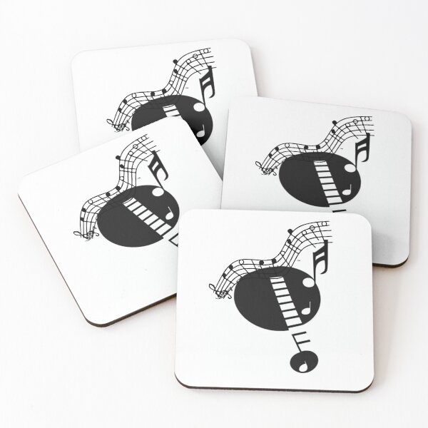 Item preview, Music Vibes in Black and White Abstract Design designed and sold by HanaiPrint.