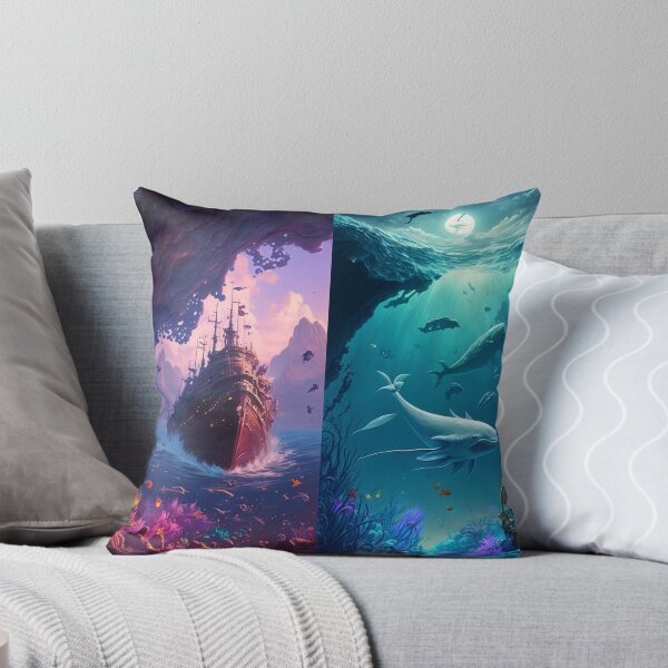 Artikelvorschau, Fantasy Water World Seascape Art 10 - Bunte Cartoon-Reise entworfen und verkauft von Sunchaser World.
