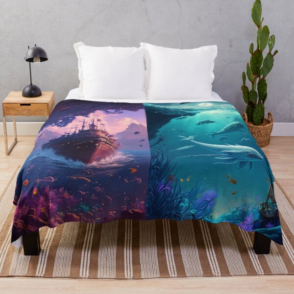 Artikelvorschau, Fantasy Water World Seascape Art 10 - Bunte Cartoon-Reise entworfen und verkauft von Sunchaser World.