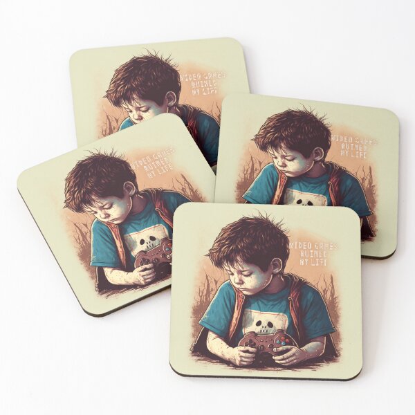 Item preview, Video Games Ruined My Life - Sad sleeping boy designed and sold by Robo-toons.