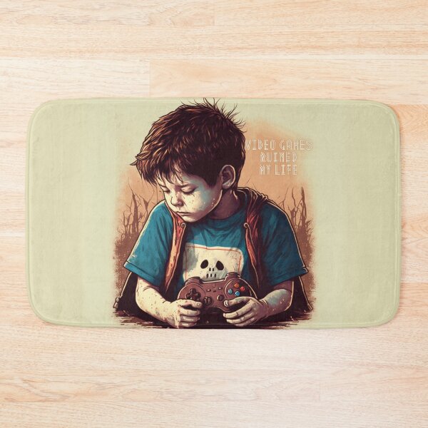 Item preview, Video Games Ruined My Life - Sad sleeping boy designed and sold by Robo-toons.