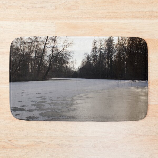 Item preview, Scenic View of the Frozen Lake with Snow original artwork designed and sold by paragonDesign28.