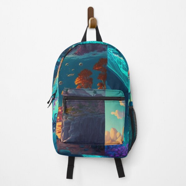 Item preview, Fantasy Water World Seascape Art 11 - Colorful Cartoon Travel designed and sold by Sunchaser World.