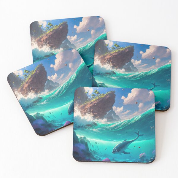 Artikelvorschau, Fantasy Water World Seascape Art 12 – Bunte Cartoon-Reise entworfen und verkauft von Sunchaser World.