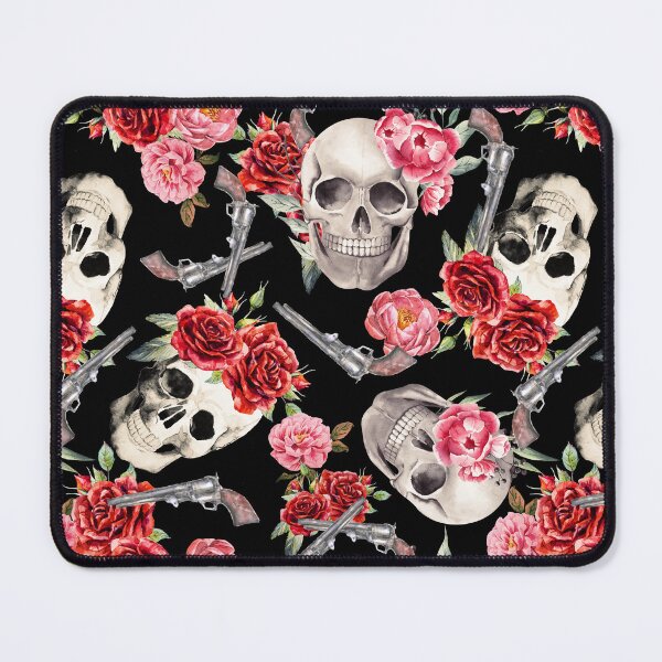 Item preview, Roses and Revolvers - Black Background designed and sold by PixiesPlace.
