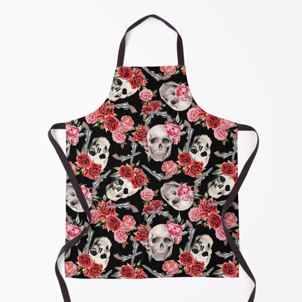 Item preview, Roses and Revolvers - Black Background designed and sold by PixiesPlace.