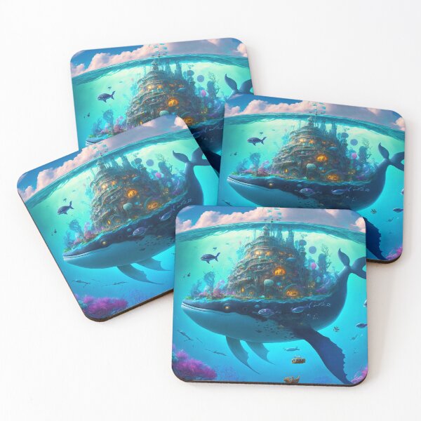 Artikelvorschau, Fantasy Water World Seascape Art 16 – Bunte Cartoon-Reise entworfen und verkauft von Sunchaser World.