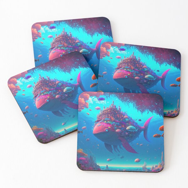 Artikelvorschau, Fantasy Water World Seascape Art 17 – Bunte Cartoon-Reise entworfen und verkauft von Sunchaser World.