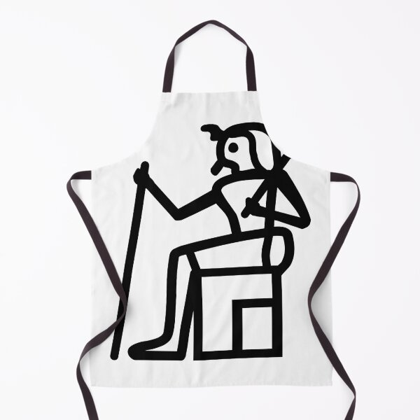 Item preview, Egyptian Hieroglyphs King on Throne Holding Staff designed and sold by Pixel4Art.
