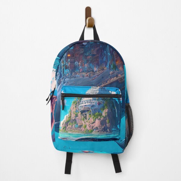 Item preview, Fantasy Water World Seascape Art 18 - Colorful Cartoon Travelv designed and sold by Sunchaser World.