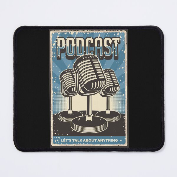 Item preview, Podcast - 3 Retro Microphones - Lets talk about Anything - Promotional Poster designed and sold by WigOutlet.