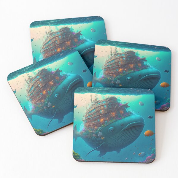 Artikelvorschau, Fantasy Water World Seascape Art 19 – Bunte Cartoon-Reise entworfen und verkauft von Sunchaser World.