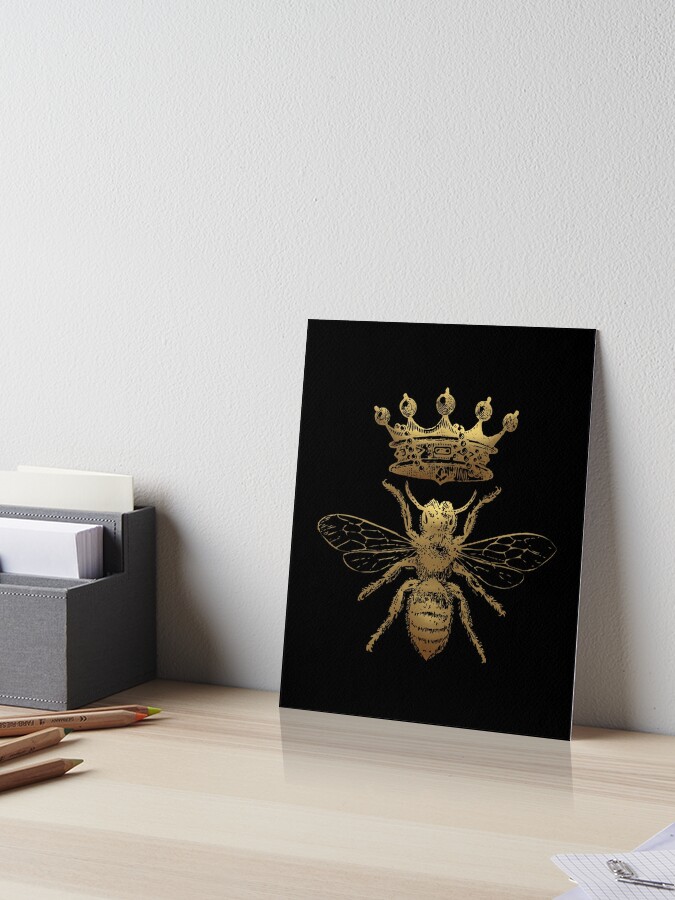  (Honey bee Golden Pattern Queen Crown Textile