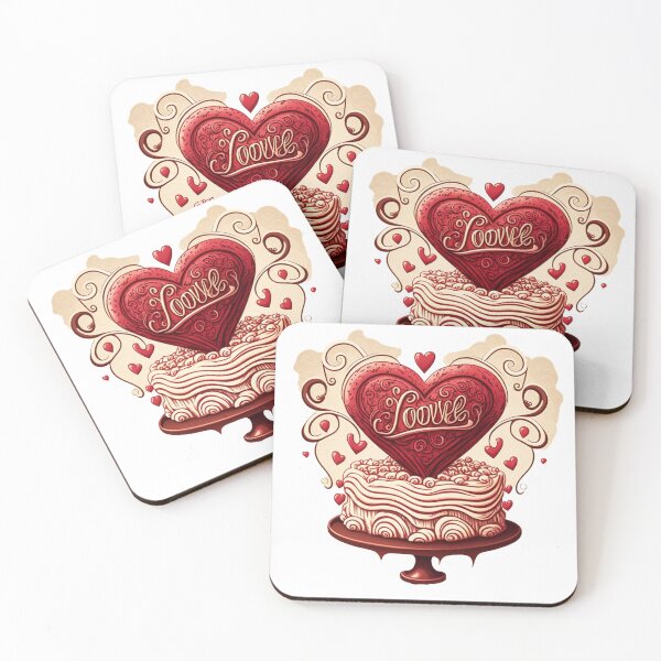 Item preview, Indulge in Sweet Love this Valentine's Day with Heart-Shaped Cake Decorations designed and sold by 3D-Elegance-Art.