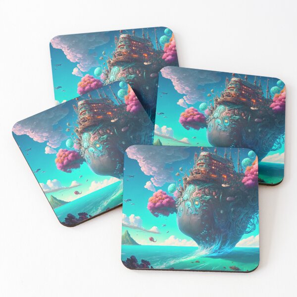 Artikelvorschau, Fantasy Water World Seascape Art 25 – Bunte Cartoon-Reise entworfen und verkauft von Sunchaser World.