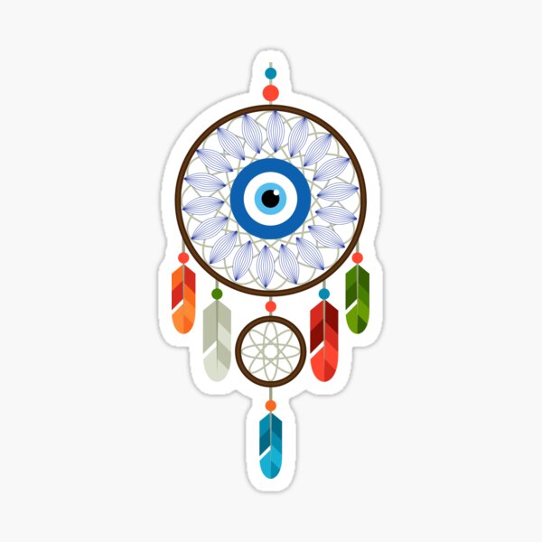 Dreamcatcher T-shirt with the evil eye Sticker